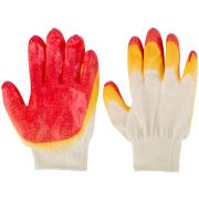 Перчатки вязаные х/б с двойной латексной заливкой наладонника