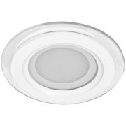 Светильник светодиодный ДВО-12w 4000K 960Лм со стеклом белый