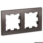 Рамка двухпостовая ATLASDESIGN универсальная мокко