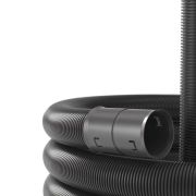 Труба двустенная ПНД гибкая для кабельной канализации д.110мм с протяжкой, SN8, 500Н,  в бухте 100м, цвет черный