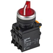 Переключатель с подсв. 2 полож. 1NO+1NC красный MASTER