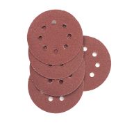 Круг шлифовальный абразивный 125 мм P80 8 отверстий 5 шт