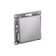 ATLASDESIGN 1-клавишный ВЫКЛЮЧАТЕЛЬ с подсветкой ,сх.1а, 10АХ, быстрозажимные клеммы,АЛЮМИНИЙ