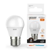 Лампа светодиодная LED 6 Вт 420 лм 3000К шар P45 теплый E27 AC 220В Elementary