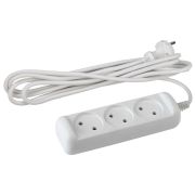 Удлинитель электрический без заземления 3 розетки 5м ПВС 2x0,75мм2 6А UX6-3-5m
