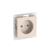 ATLASDESIGN РОЗЕТКА без заземления без шторок, 16А, быстрозажимные клеммы, БЕЖЕВЫЙ