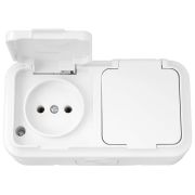 Беларусь Розетка двойная брызгозащищенная наружная IP44