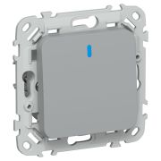 FLITE Выключатель 1-клавишный проходной с индикацией 10А ВС61-1-1-ФлС серый IEK