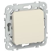 FLITE Выключатель 1-клавишный кнопочный 10А ВС11-2-0-ФлСл сливочный IEK