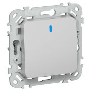 FLITE Выключатель 1-клавишный проходной с индикацией 10А ВС61-1-1-ФлА алюминий IEK