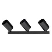 Светильник светодиодный ДПО 3xGU10 без ламп круглый черный корпус