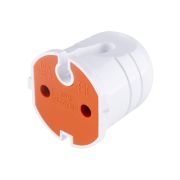 Кабельная розетка б/з белая с красной вставкой 10А 250B белая TDM