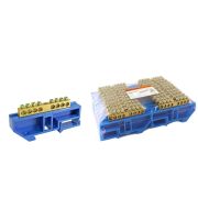 Шина ''N'' нулевая с изолятором на DIN-рейку 6x9мм стойка большая 8 групп