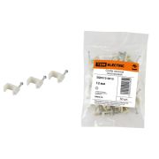 Скоба 12мм плоская пластиковая (50шт)