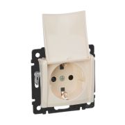 Розетка 1-м СП Valena 16А IP21 2P+E с заземл. защ. шторки с крышкой винты механизм сл. кость IEK 774322