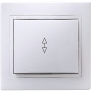 Переключатель проходной 1-кл. СП Кварта 10А IP20 ВСп10-1-0-КБ бел. IEK EVK12-K01-10-DM