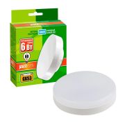 Лампа светодиодная PLED-ECO 6Вт таблетка матовая 5000К холод. бел. GX53 460лм 230В JazzWay 2852007