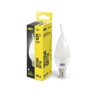 Лампа светодиодная 5Вт CB35 свеча на ветру 4000К нейтр. бел. E14 450лм 230-240В IEK LLE-CB35-5-230-40-E14