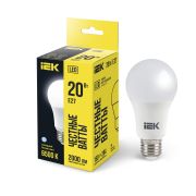 Лампа светодиодная ECO A60 20Вт грушевидная 230В 6500К E27 IEK LLE-A60-20-230-65-E27