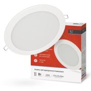 Светильник светодиодный RLP 18Вт 6500К IP40 1080лм 230В 225мм круглый встраив. панель бел. IN HOME 4690612038476