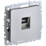 Розетка компьютерная СП RJ45 кат.5E BRITE РК10-БрА алюм. IEK BR-K10-1-K47