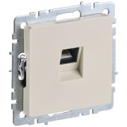 Розетка компьютерная СП RJ45 кат.5E BRITE РК10-БрКр беж. IEK BR-K10-1-K10