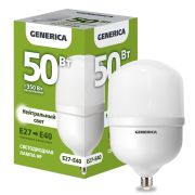 Лампа светодиодная HP 50Вт 4000К E27-E40 230В GENERICA LL-HP-50-230-40-E27-E40-G