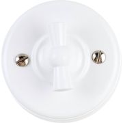 Выключатель 1-кл. ретро ABS-пластик бел. Bironi B1-200-21